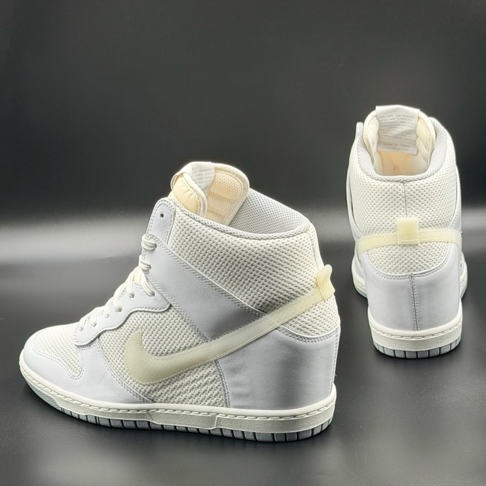 Nike Wmns Dunk Wedge Sky Hi Essential 'Sail' - Rare - Picture 15 of 15